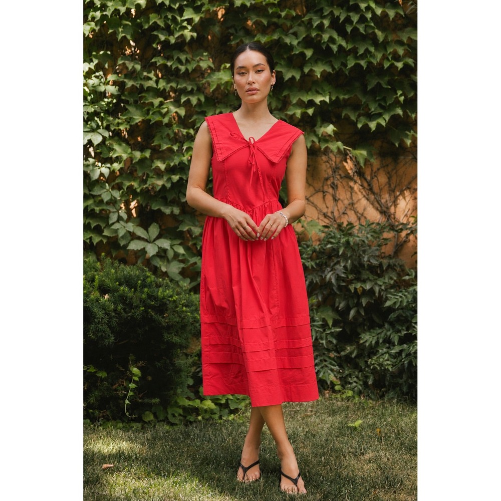 NWT Lace Trim Collared Midi Dress / Multiple Sizes / Perfect for Fall
